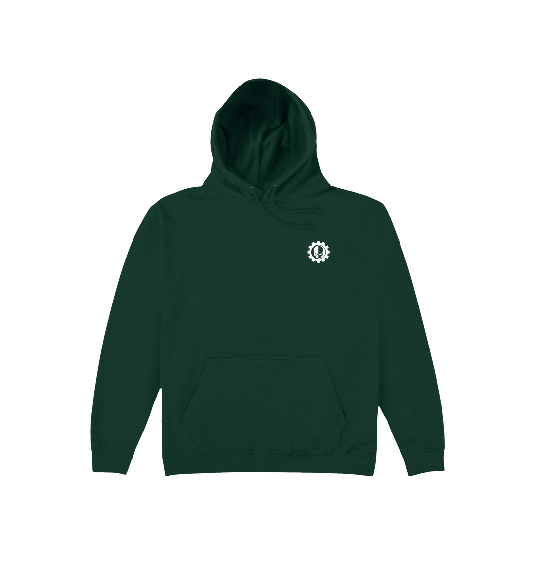 Bottle Green Printed Hoody